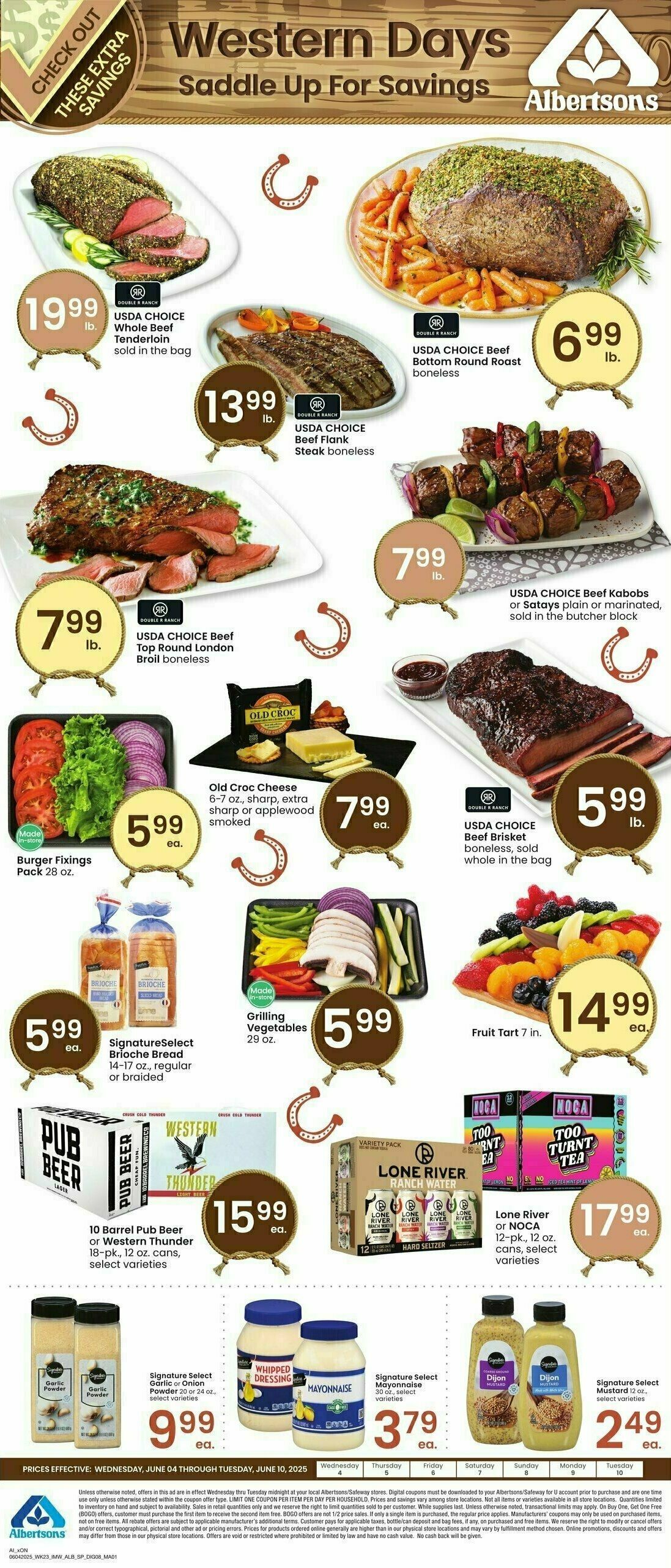 Albertsons Bonus Online Savings Weekly Ad from June 4