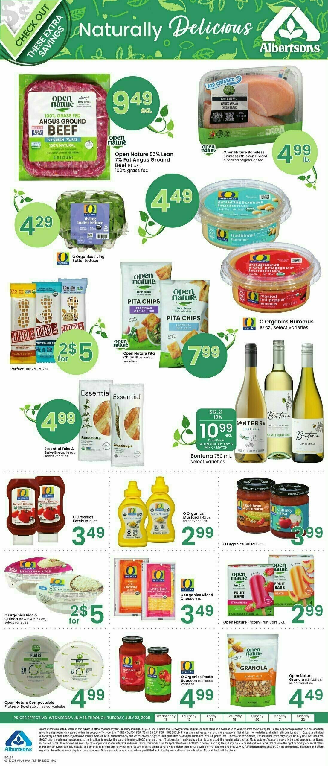 Albertsons Bonus Savings Weekly Ad from July 16