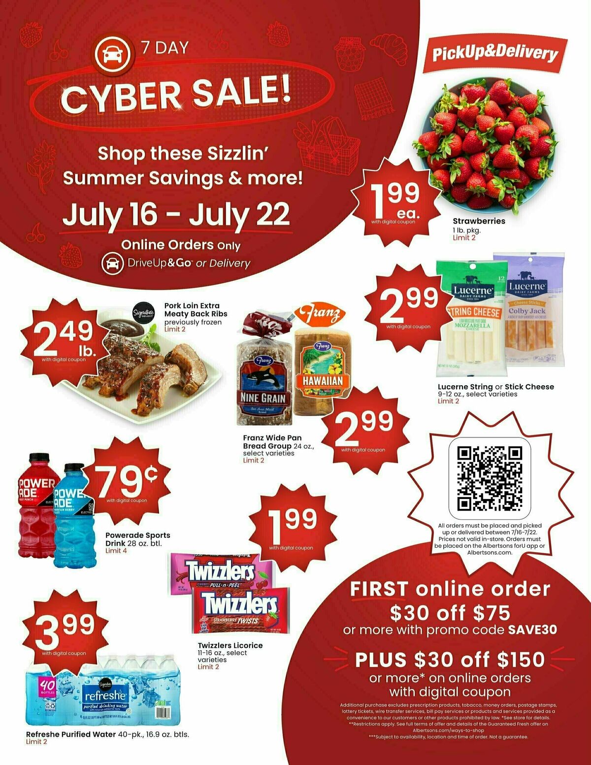 Albertsons Bonus Online Savings Weekly Ad from July 16