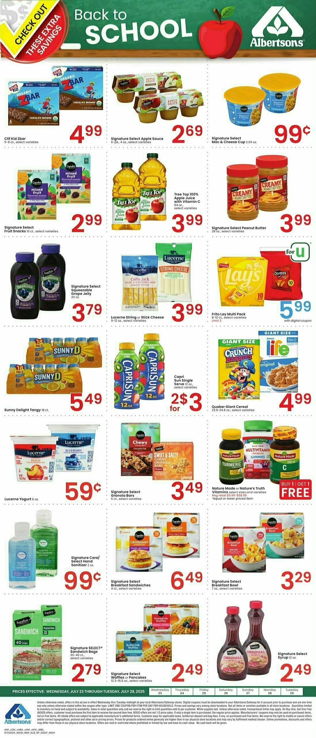 Albertsons Specialty Publication Weekly Ad from July 23