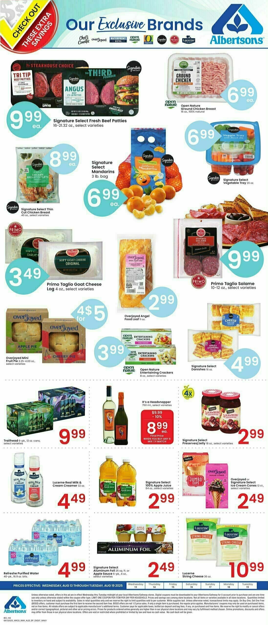 Albertsons Bonus Online Savings Weekly Ad from August 13