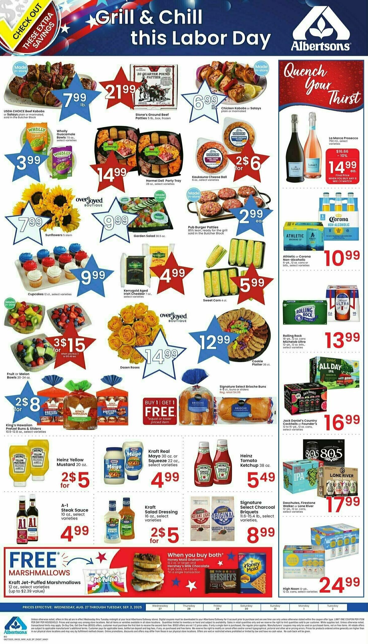 Albertsons Bonus Online Savings Weekly Ad from August 27
