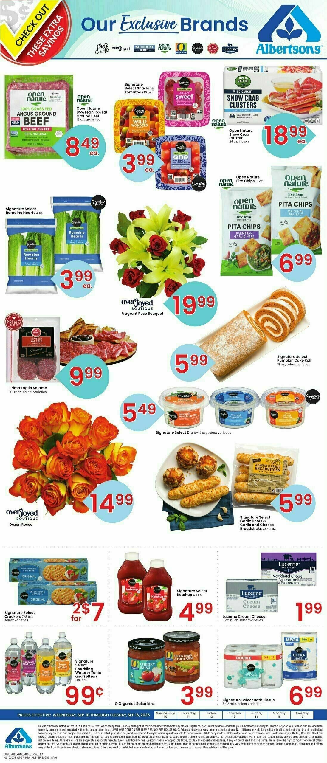 Albertsons Bonus Online Savings Weekly Ad from September 10