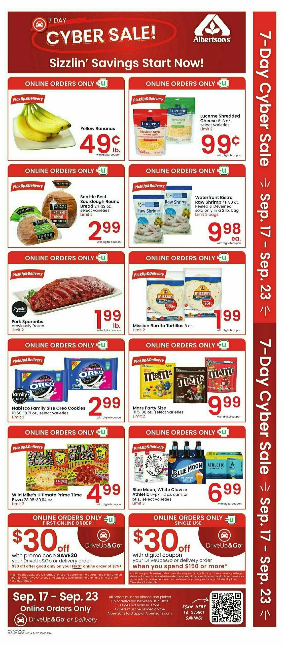 Albertsons Bonus Online Savings Weekly Ad from September 17