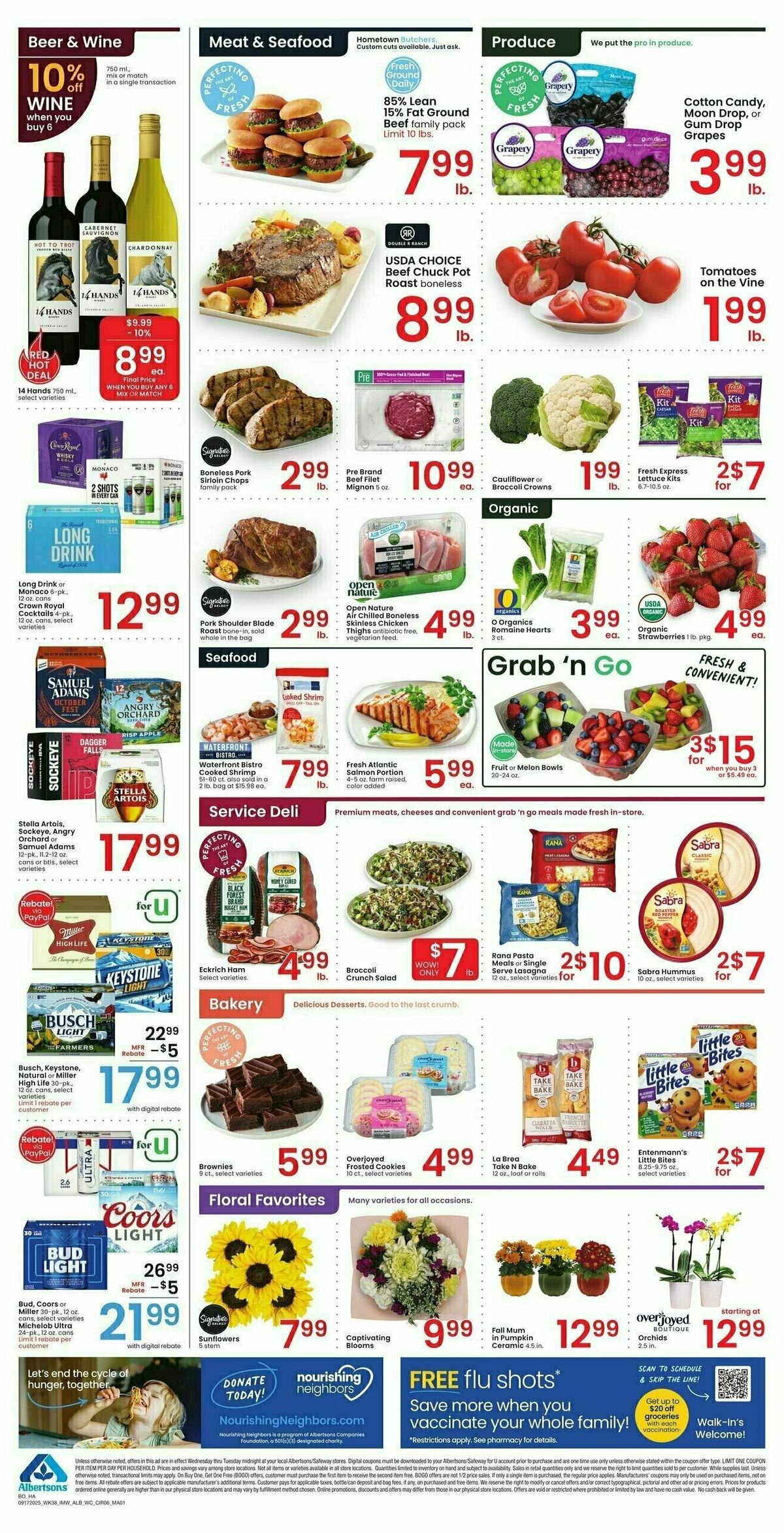 Albertsons Bonus Online Savings Weekly Ad from September 17