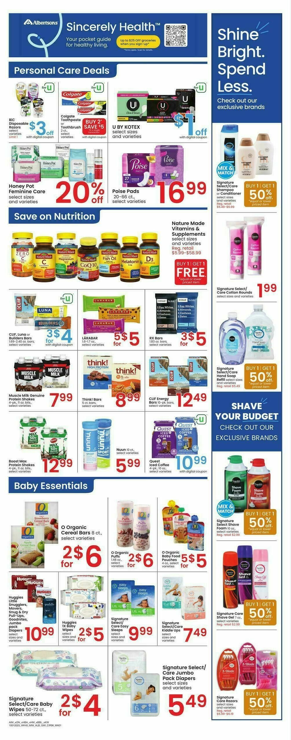 Albertsons Weekly Ad from October 1