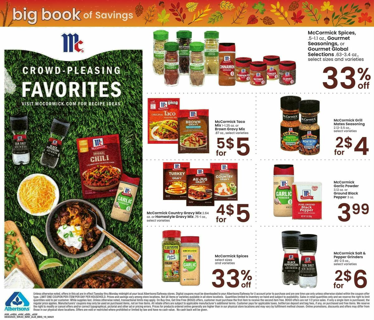 Albertsons Big Book of Savings Weekly Ad from September 30