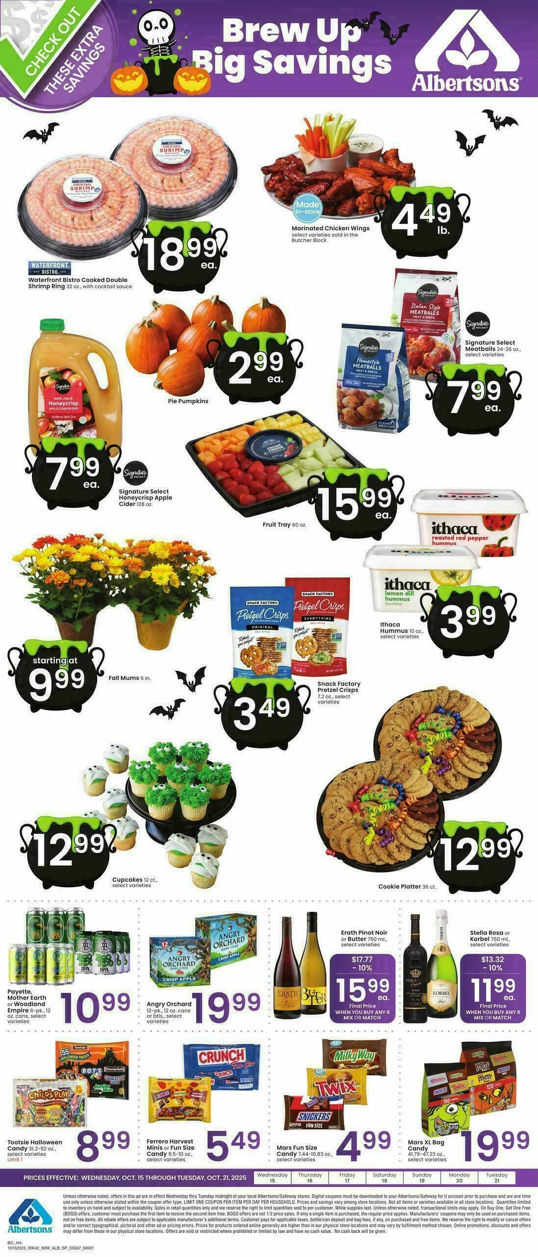 Albertsons Bonus Online Savings Weekly Ad from October 15