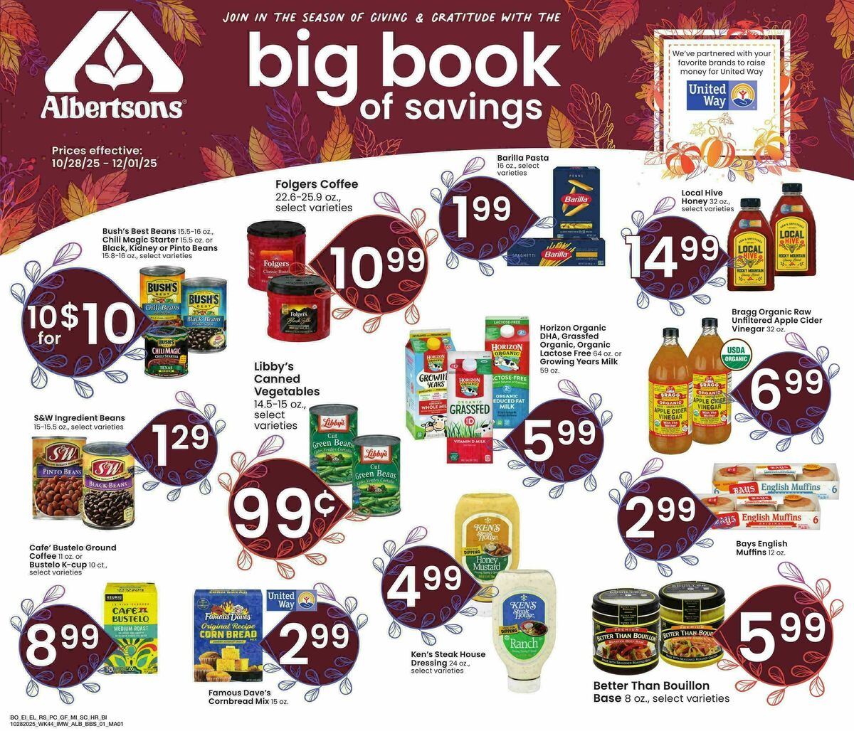 Albertsons Big Book of Savings Weekly Ad from October 28