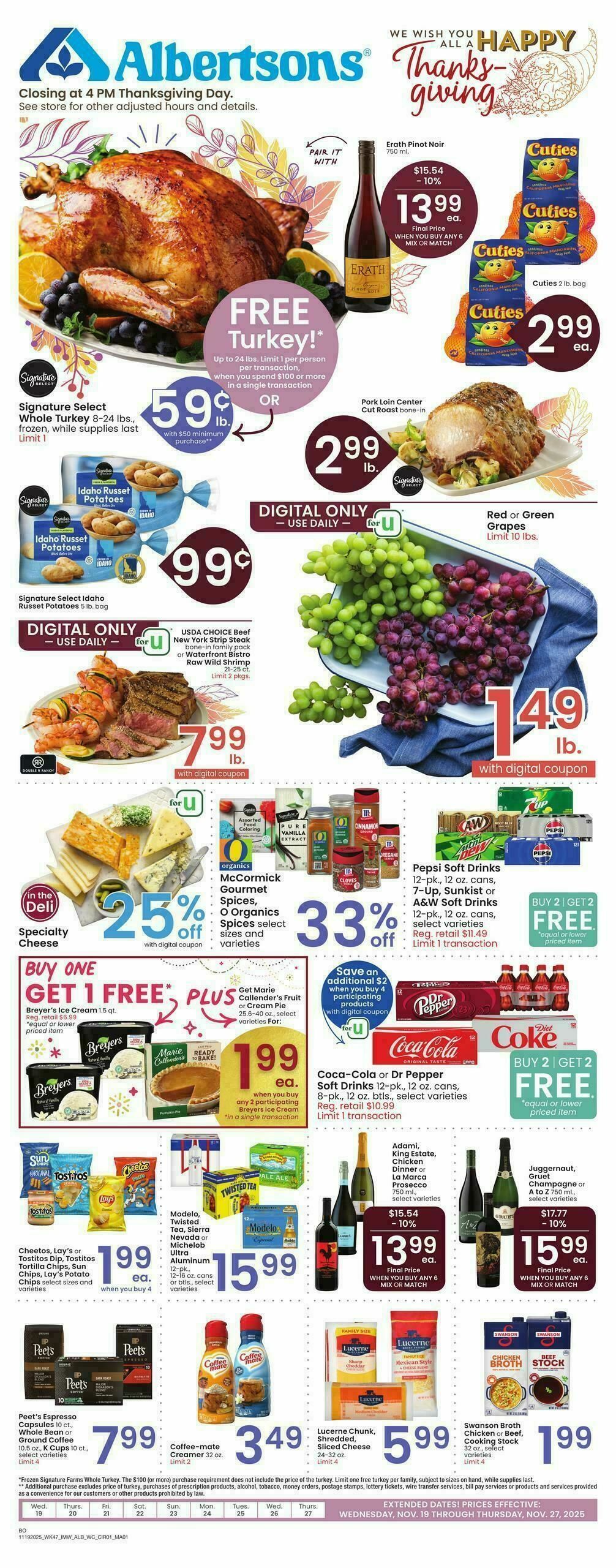 Albertsons Weekly Ad from November 19