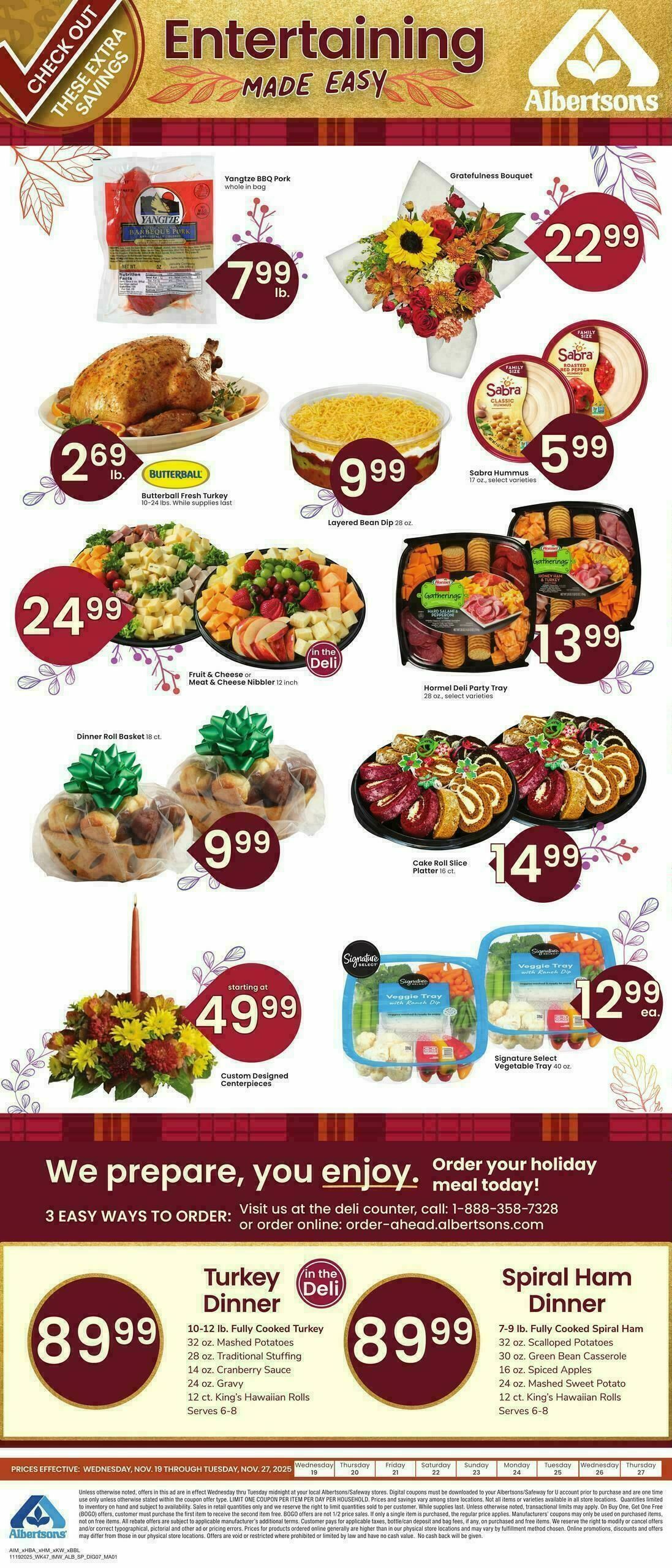 Albertsons Bonus Online Savings Weekly Ad from November 19