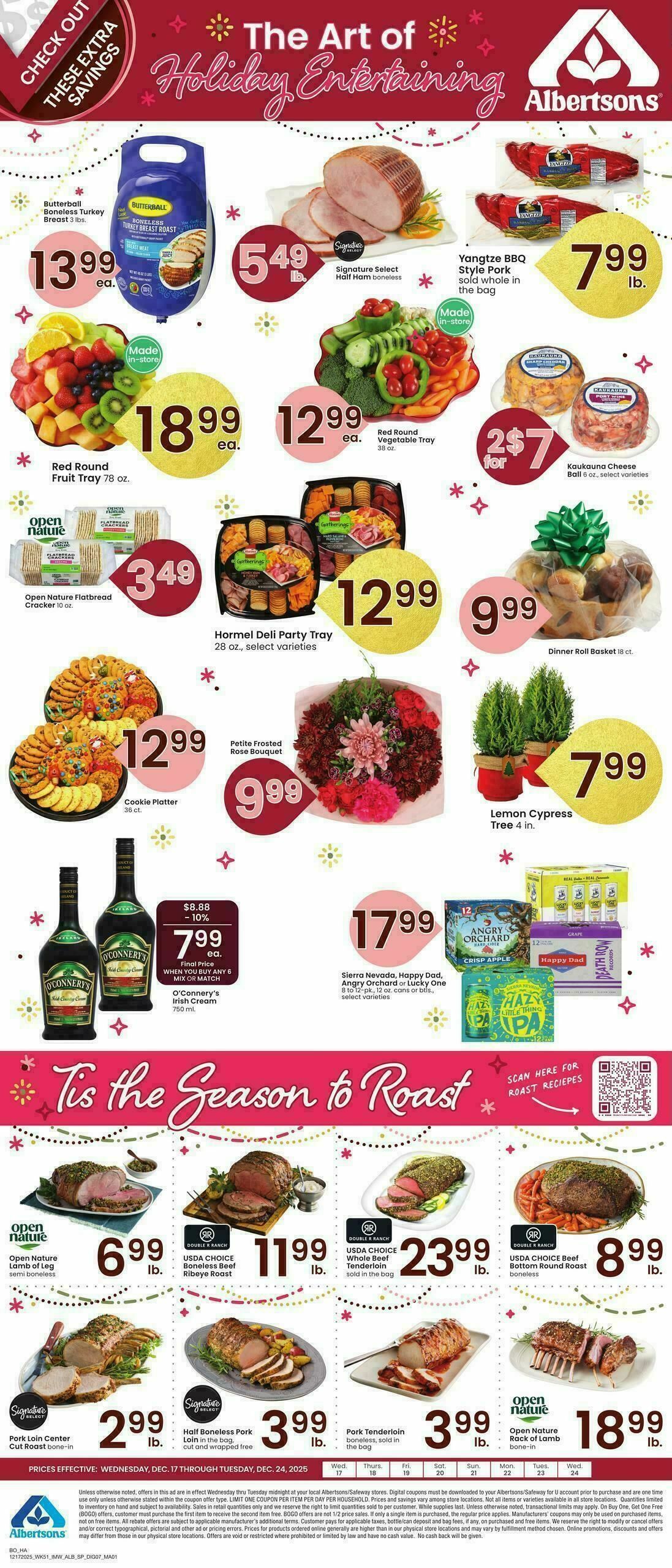 Albertsons Online Bonus Savings Weekly Ad from December 17