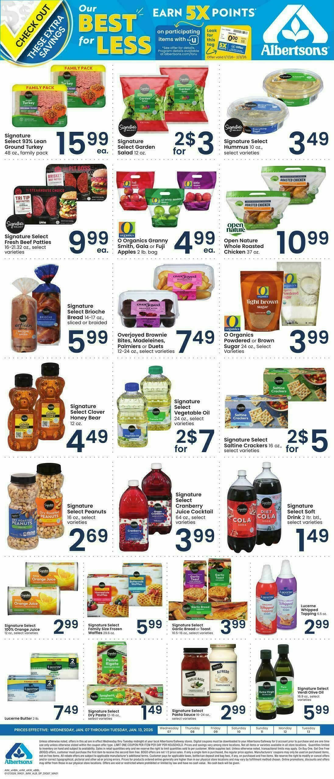 Albertsons Bonus Online Savings Weekly Ad from January 7