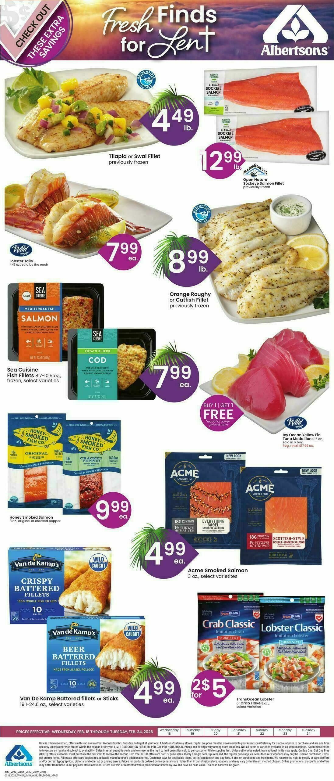 Albertsons Specialty Publication Weekly Ad from February 18