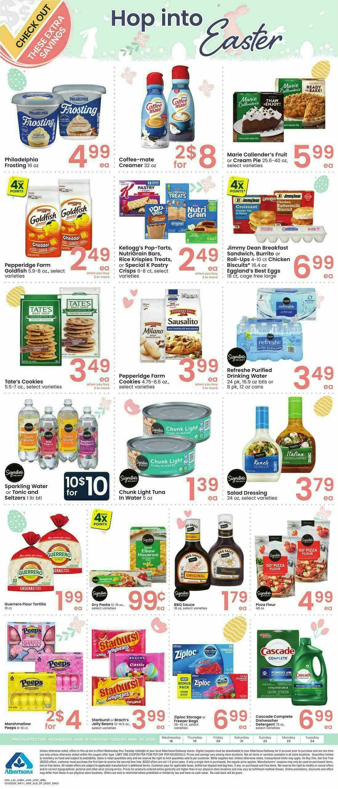 Albertsons Bonus Online Savings Weekly Ad from March 18