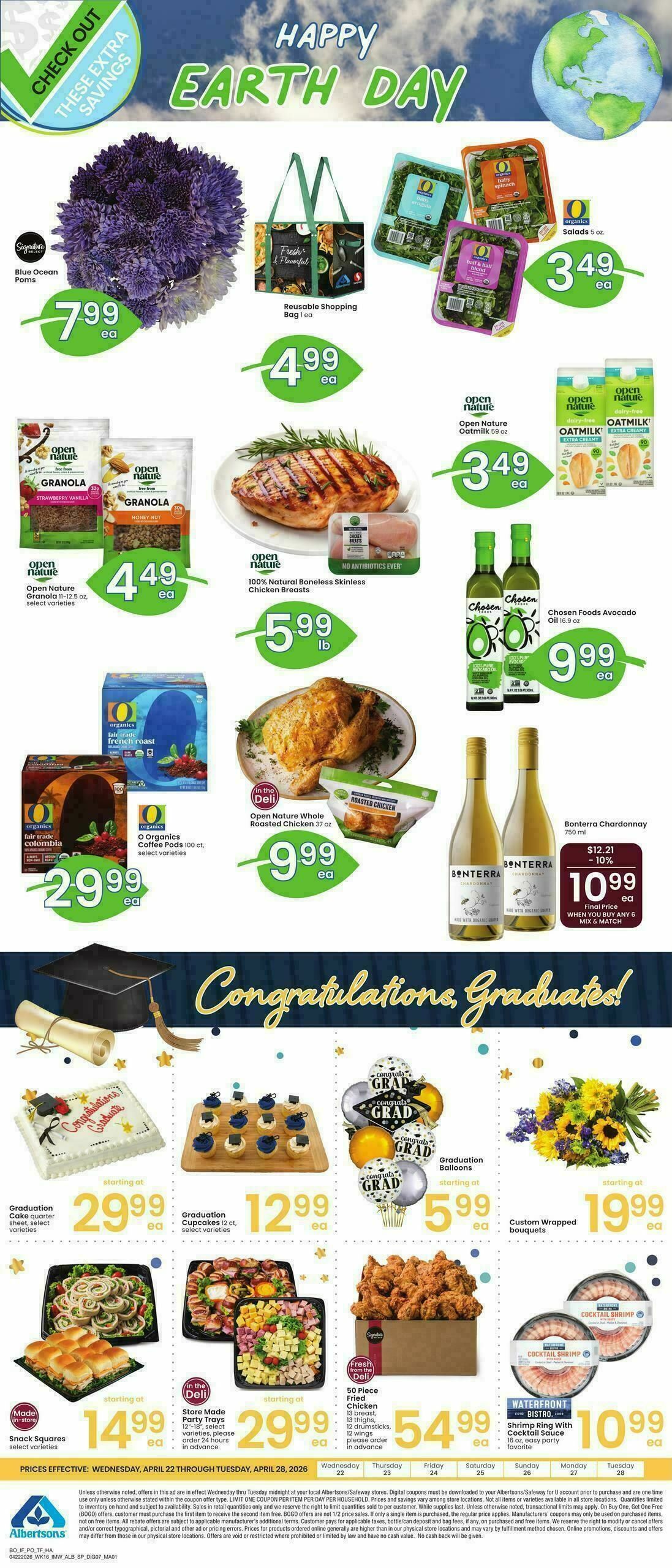 Albertsons Bonus Online Savings Weekly Ad from April 22