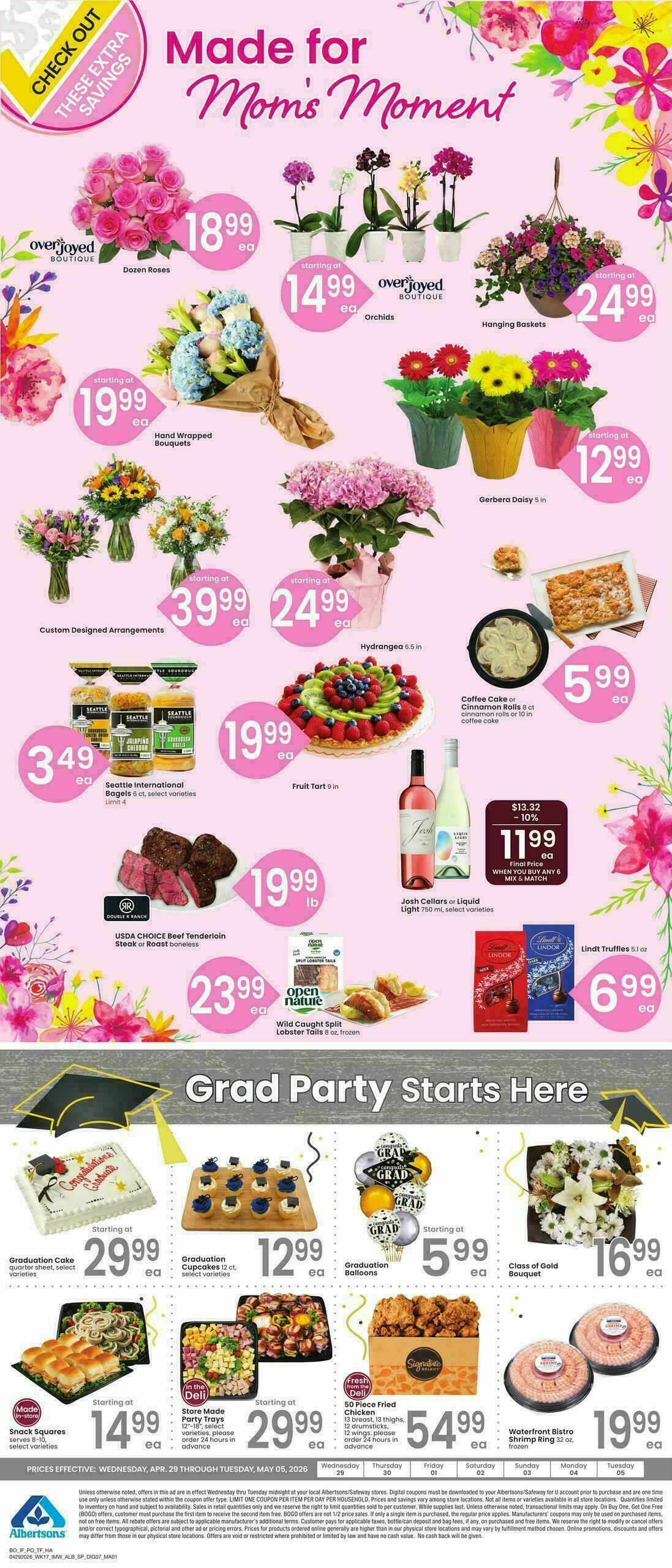 Albertsons Bonus Online Savings Weekly Ad from April 29