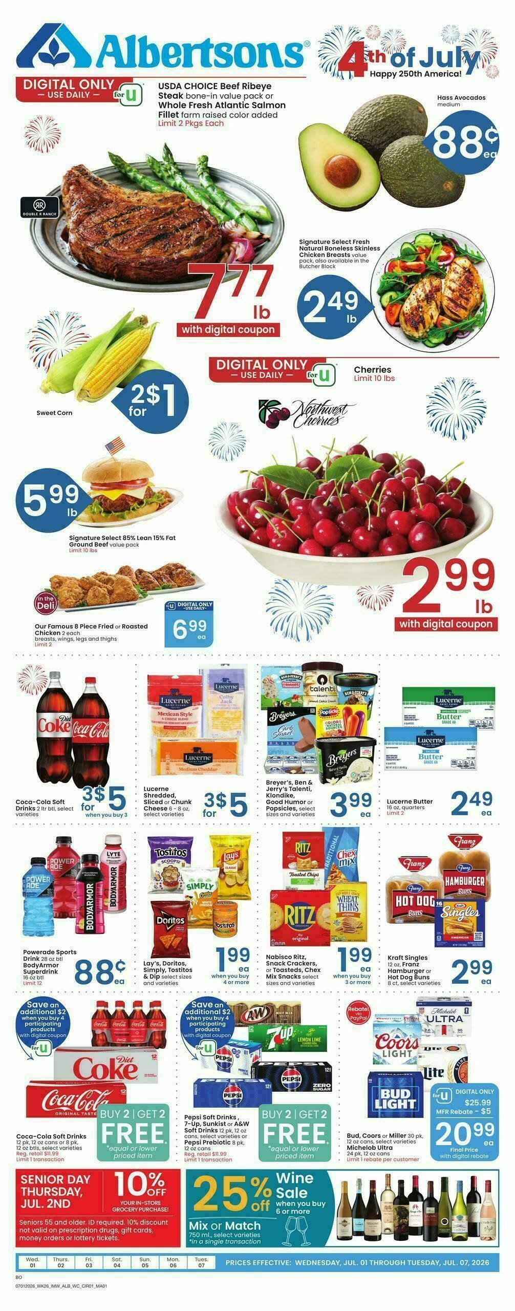 Albertsons Bonus Online Savings Weekly Ad from July 1
