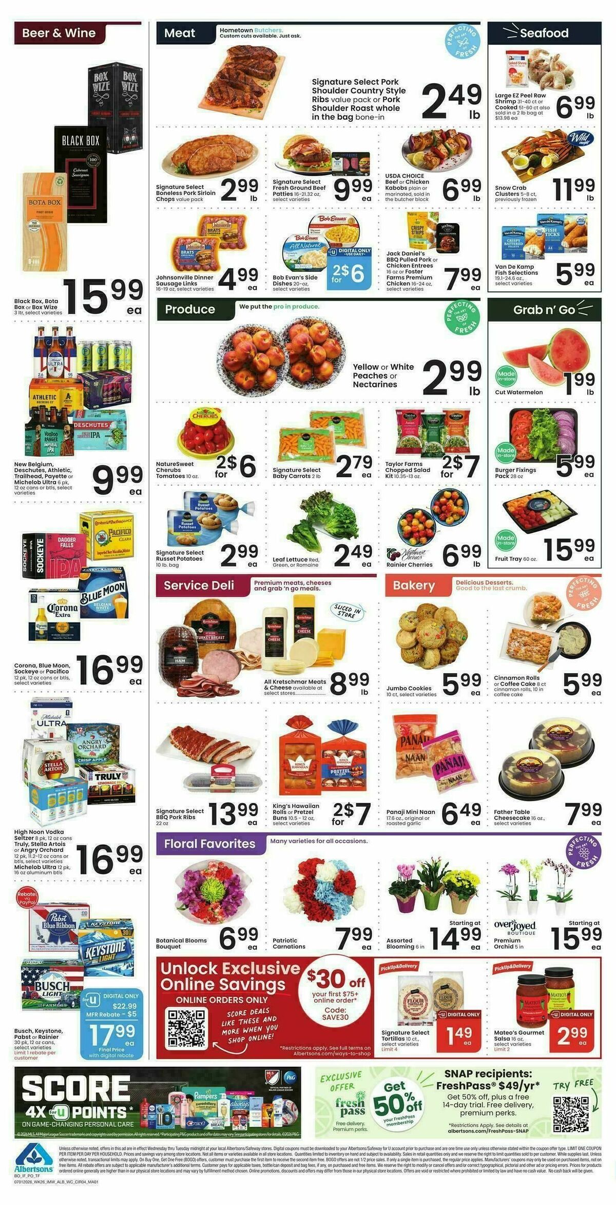 Albertsons Bonus Online Savings Weekly Ad from July 1