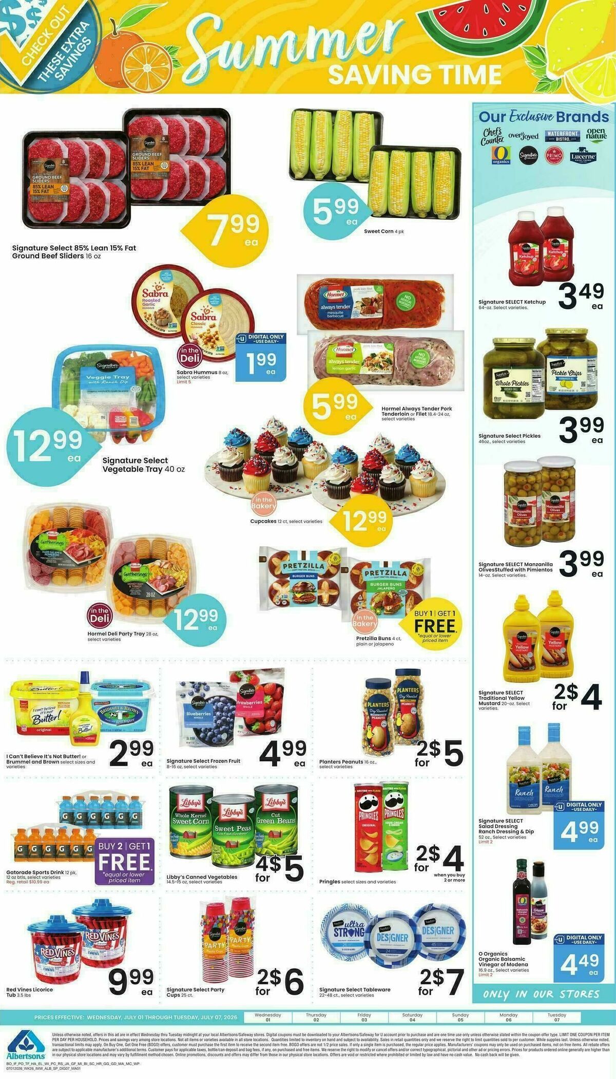 Albertsons Bonus Online Savings Weekly Ad from July 1