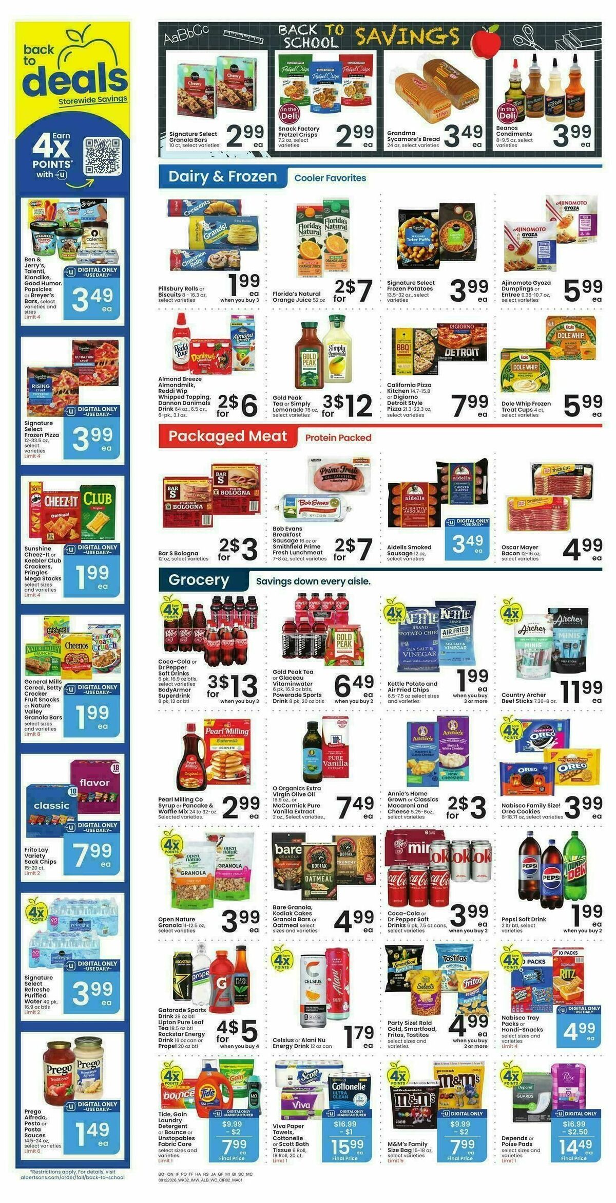 Albertsons Bonus Online Savings Weekly Ad from August 12