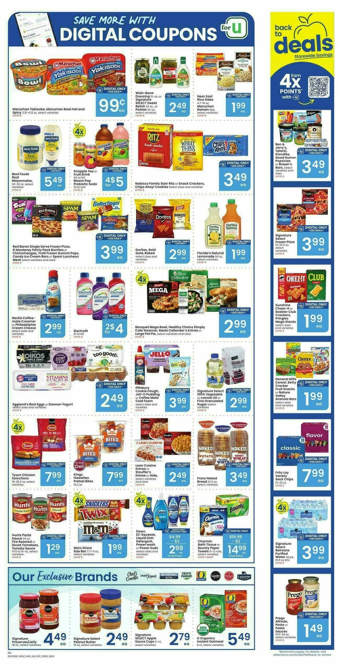 Albertsons Bonus Online Savings Weekly Ad from August 12