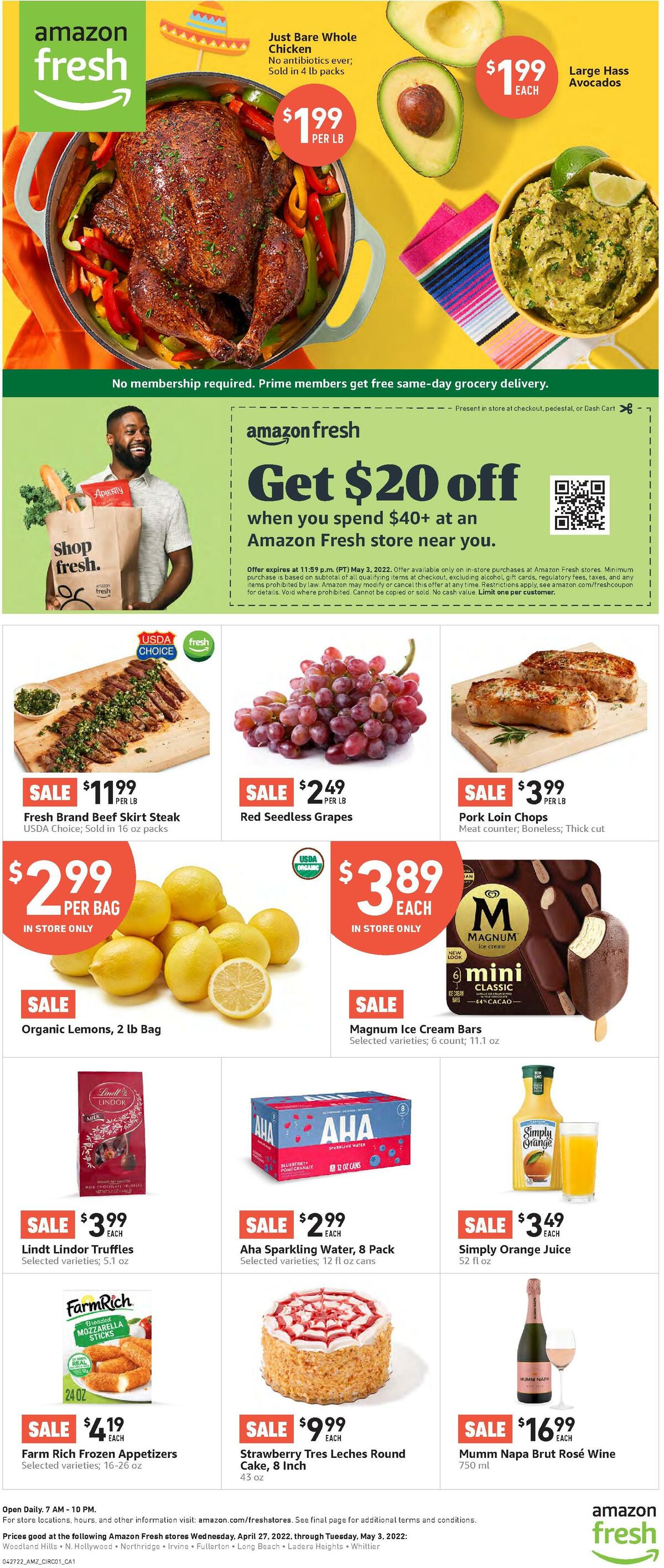 Amazon Fresh Weekly Ad from April 27