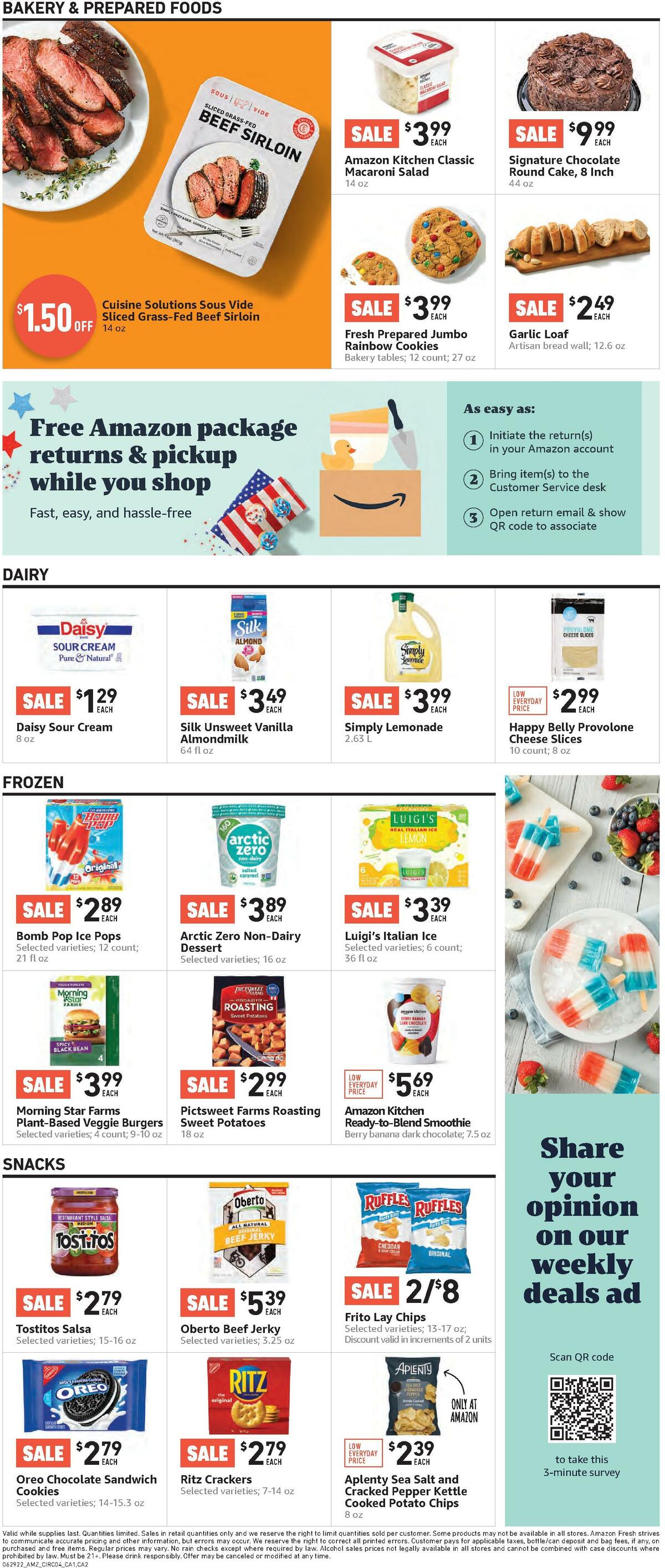 Amazon Fresh Weekly Ad from June 29