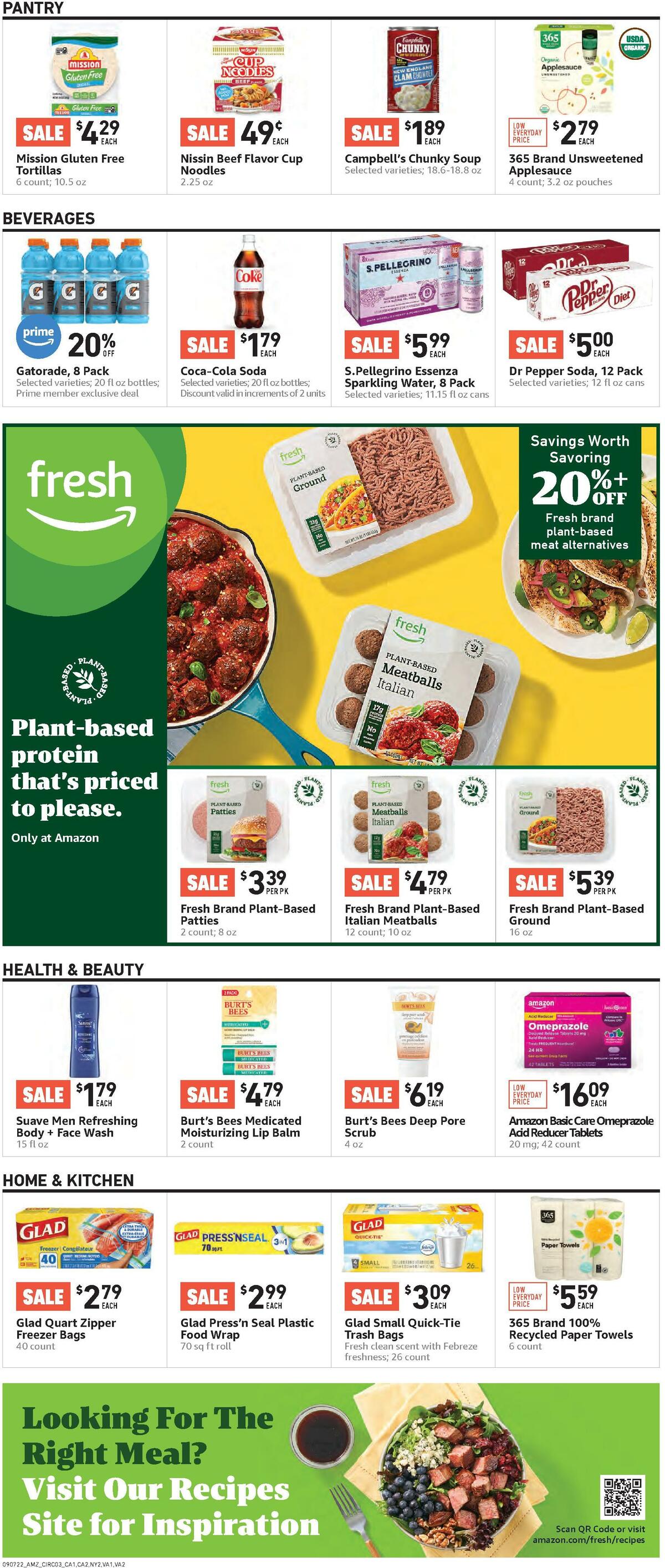 Amazon Fresh Weekly Ad from September 7