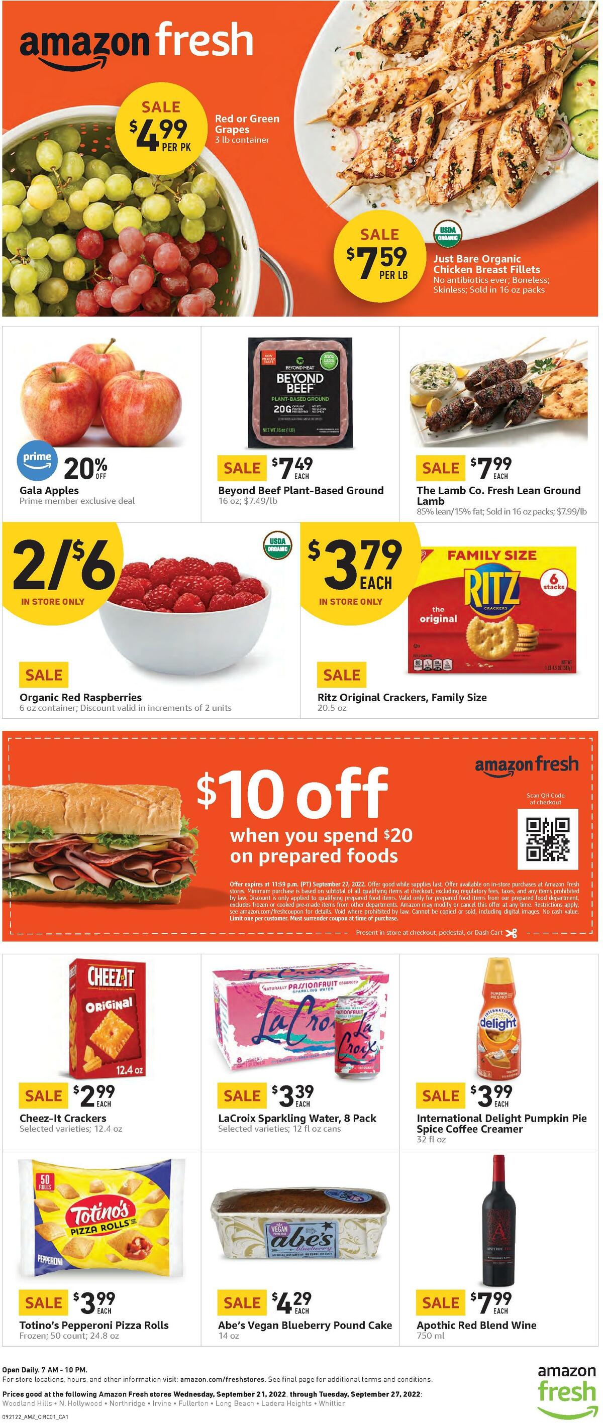 Amazon Fresh Weekly Ad from September 21