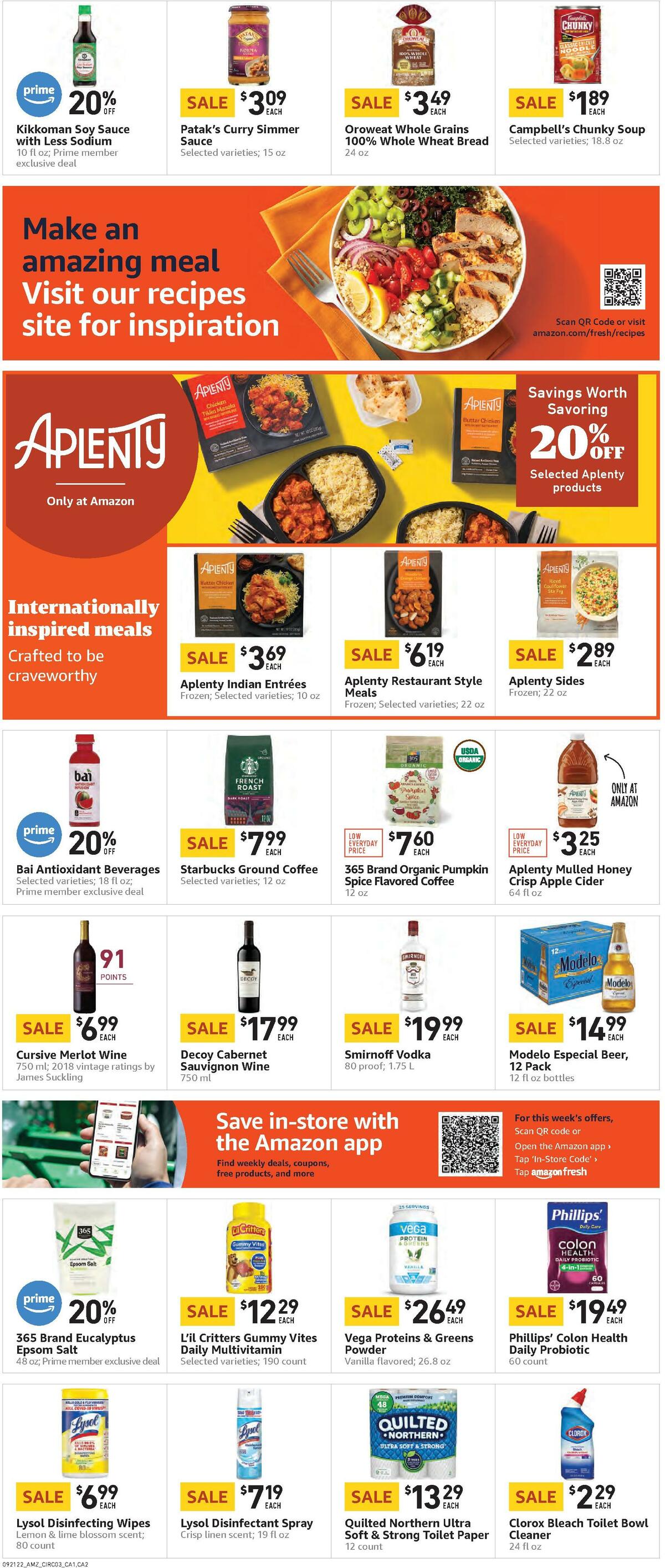 Amazon Fresh Weekly Ad from September 21