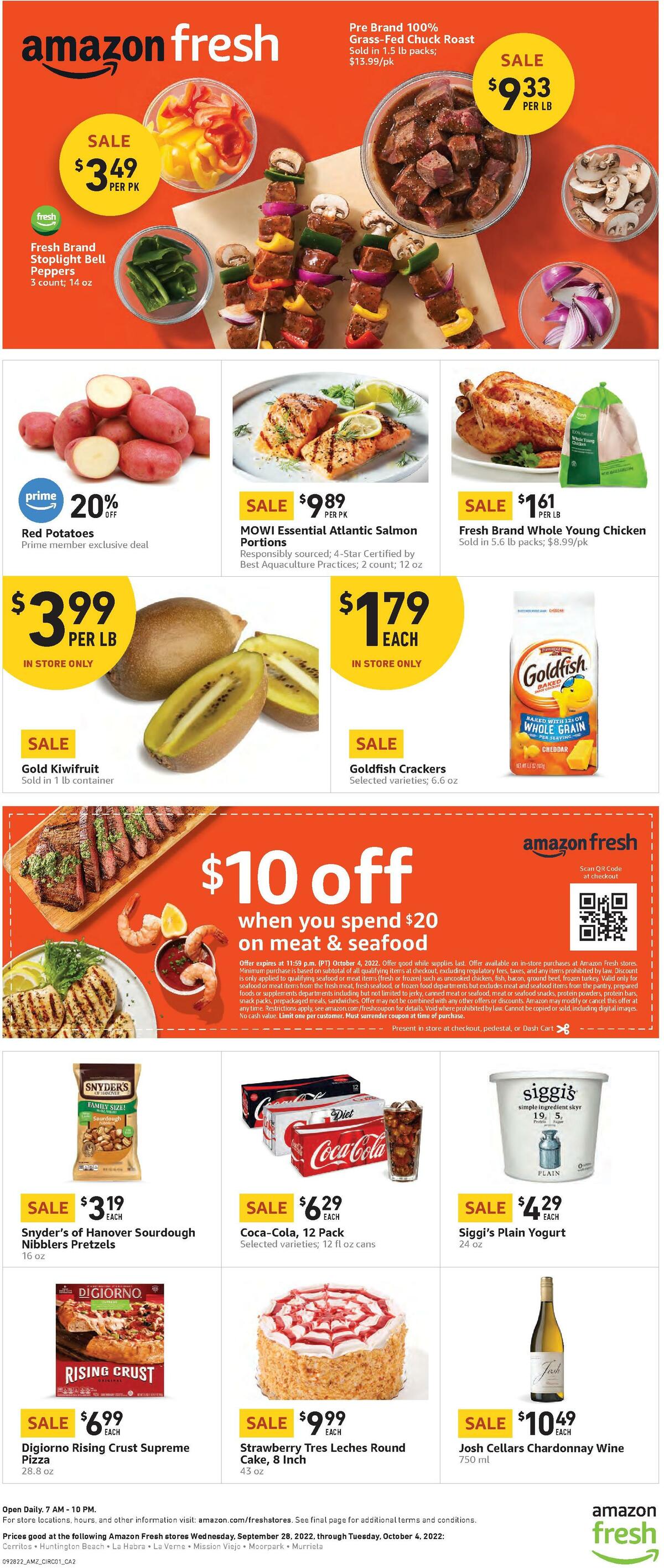 Amazon Fresh Weekly Ad from September 28