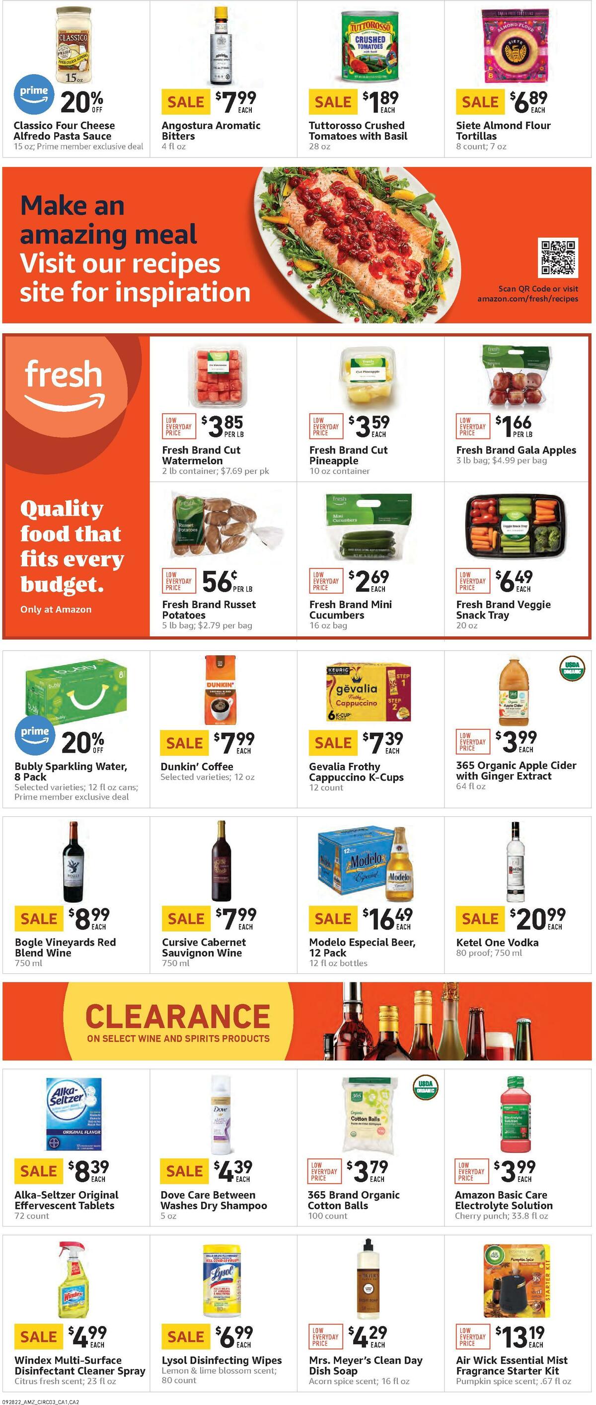 Amazon Fresh Weekly Ad from September 28