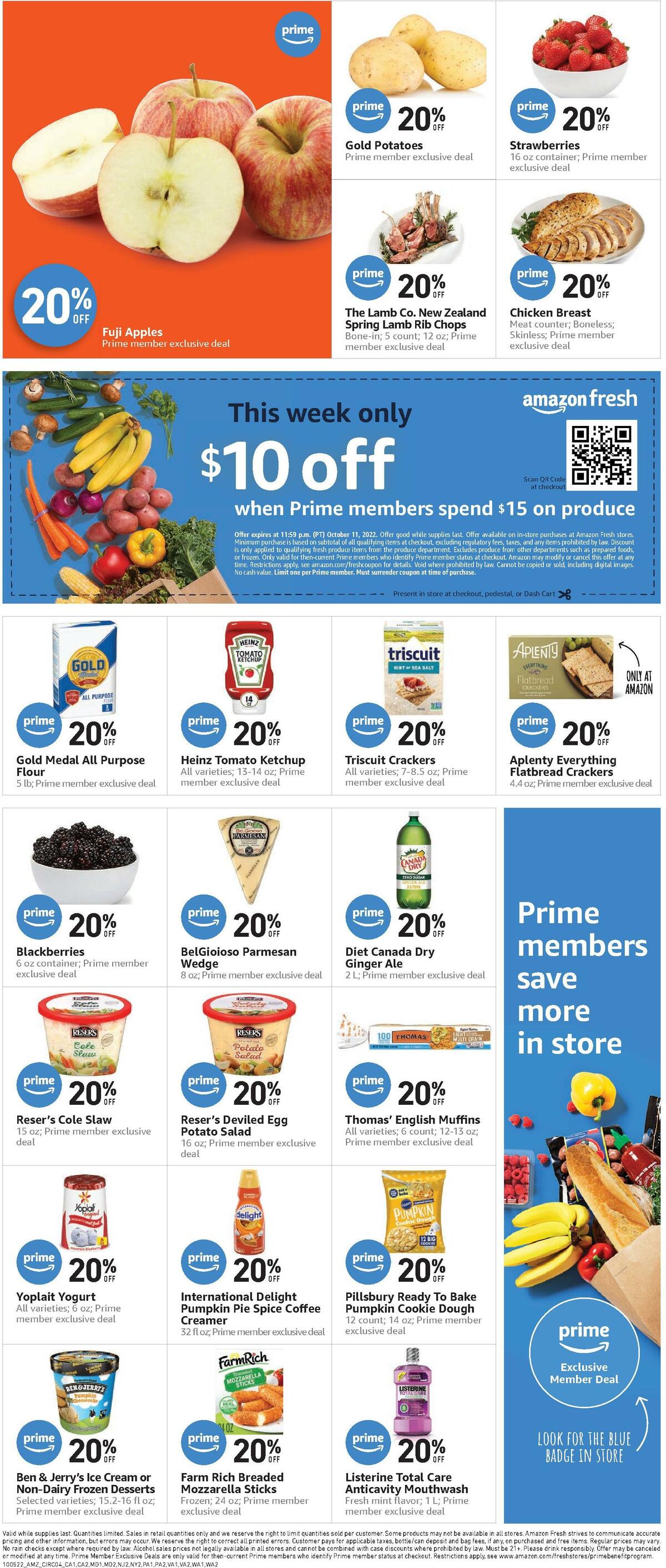 Amazon Fresh Weekly Ad from October 5