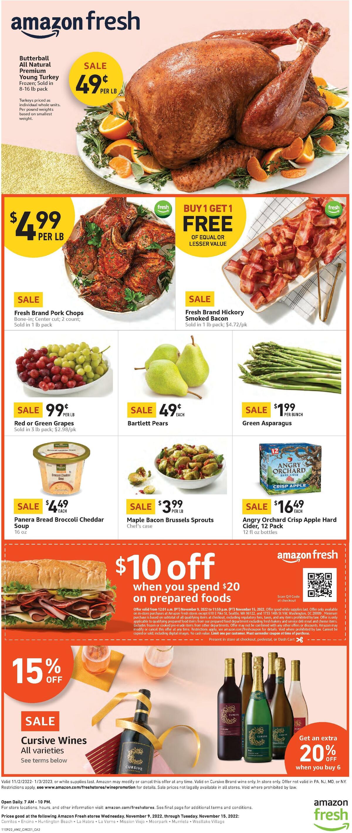 Amazon Fresh Weekly Ad from November 9