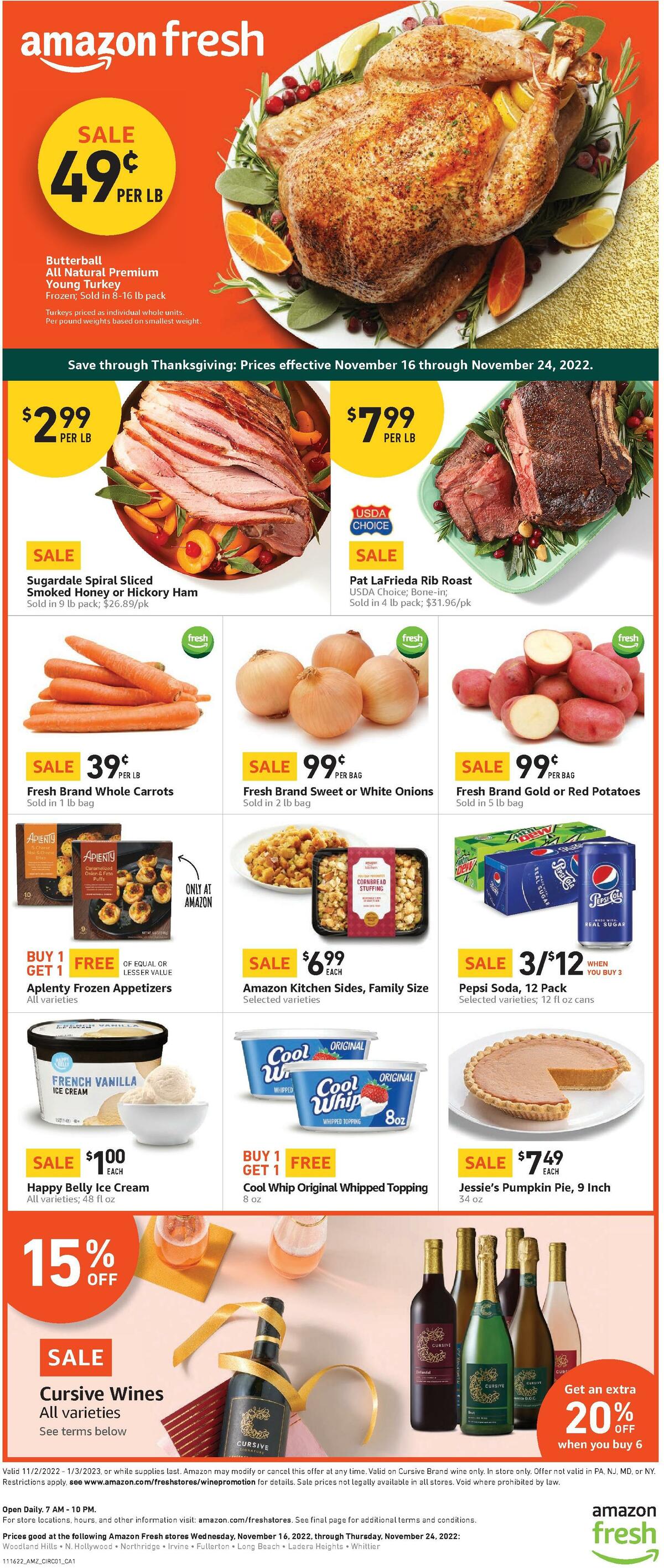 Amazon Fresh Weekly Ad from November 16