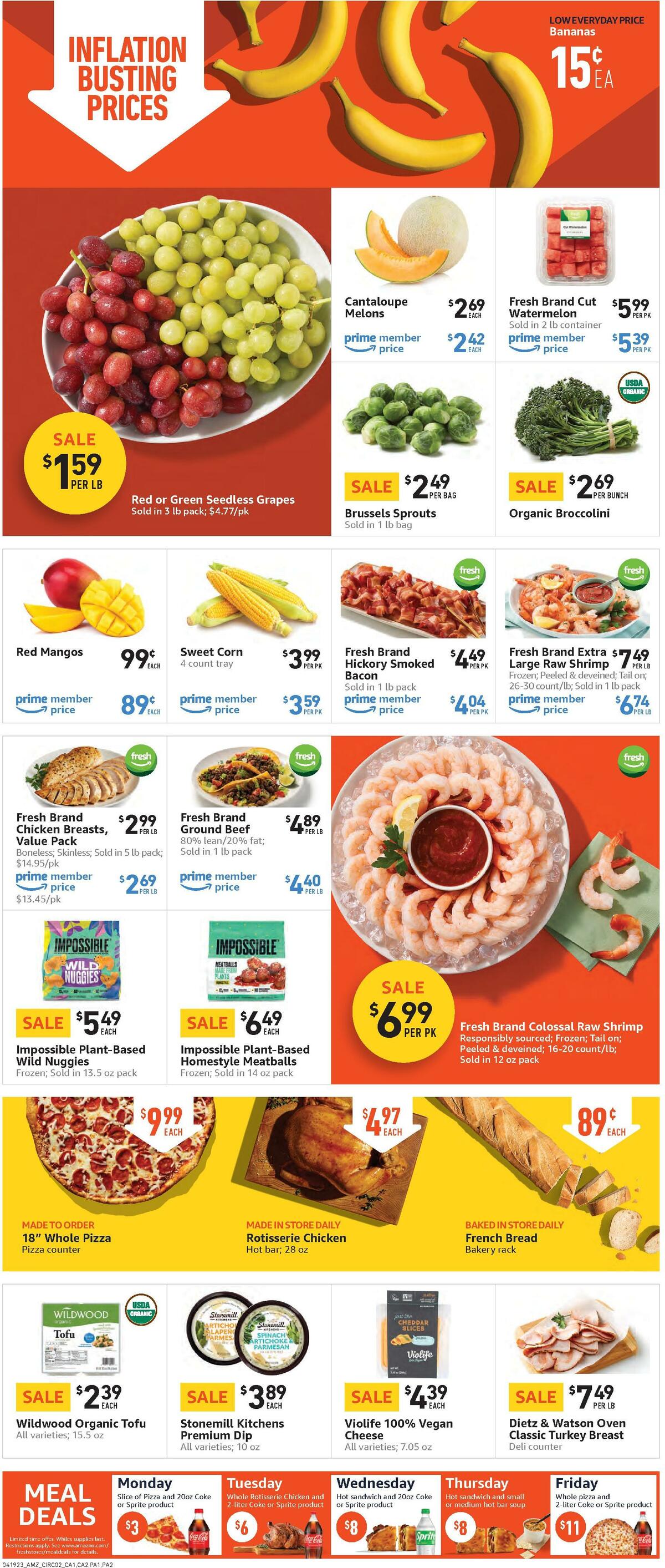 Amazon Fresh Weekly Ad from April 19