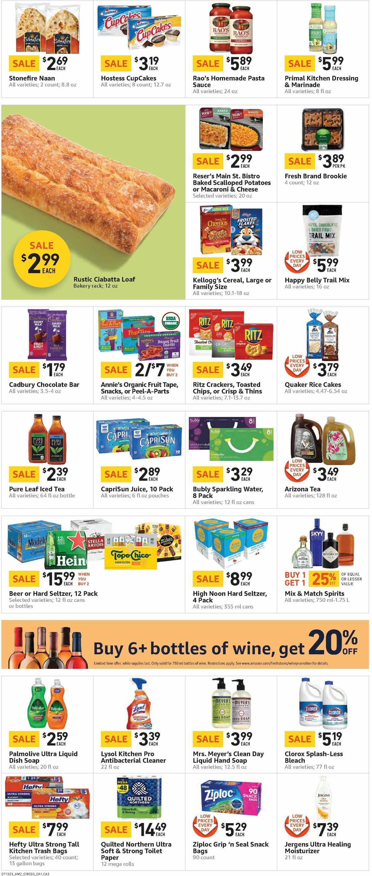 Amazon Fresh Weekly Ad from July 13