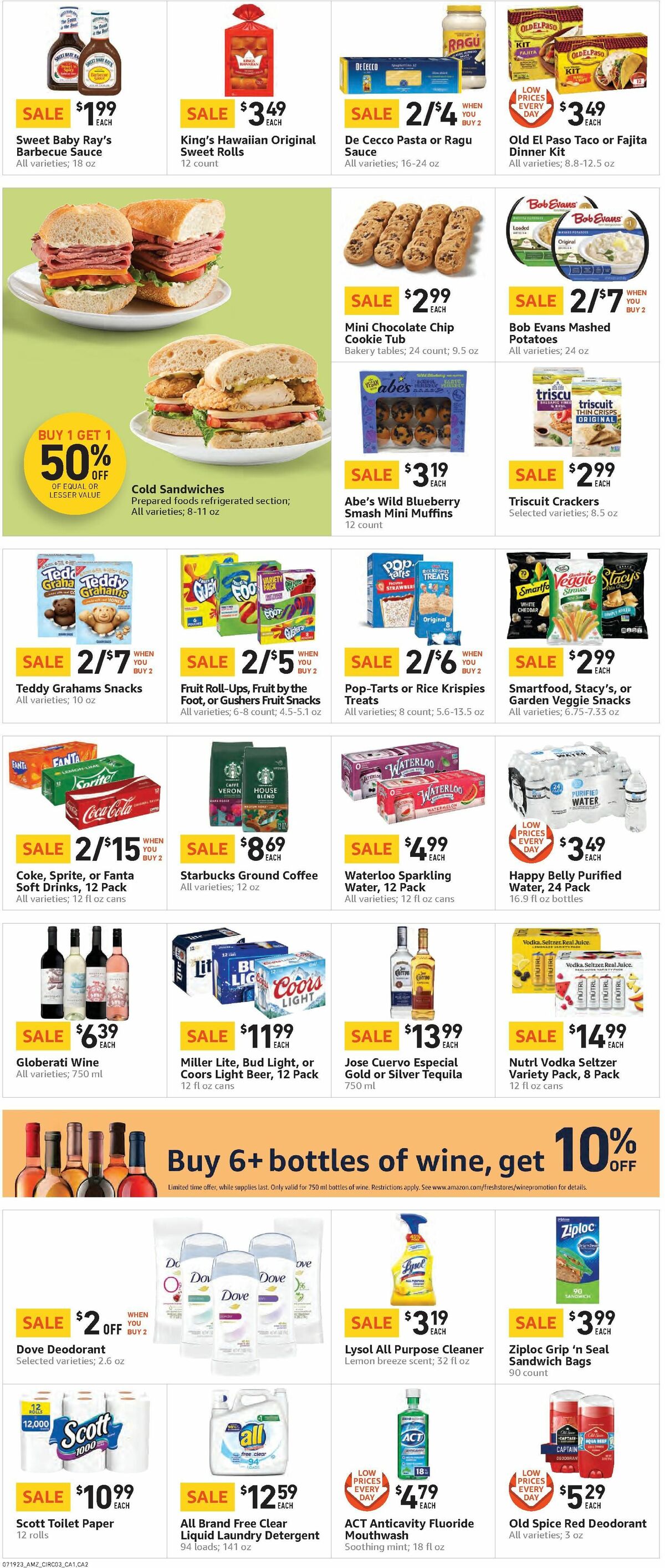 Amazon Fresh Weekly Ad from July 19