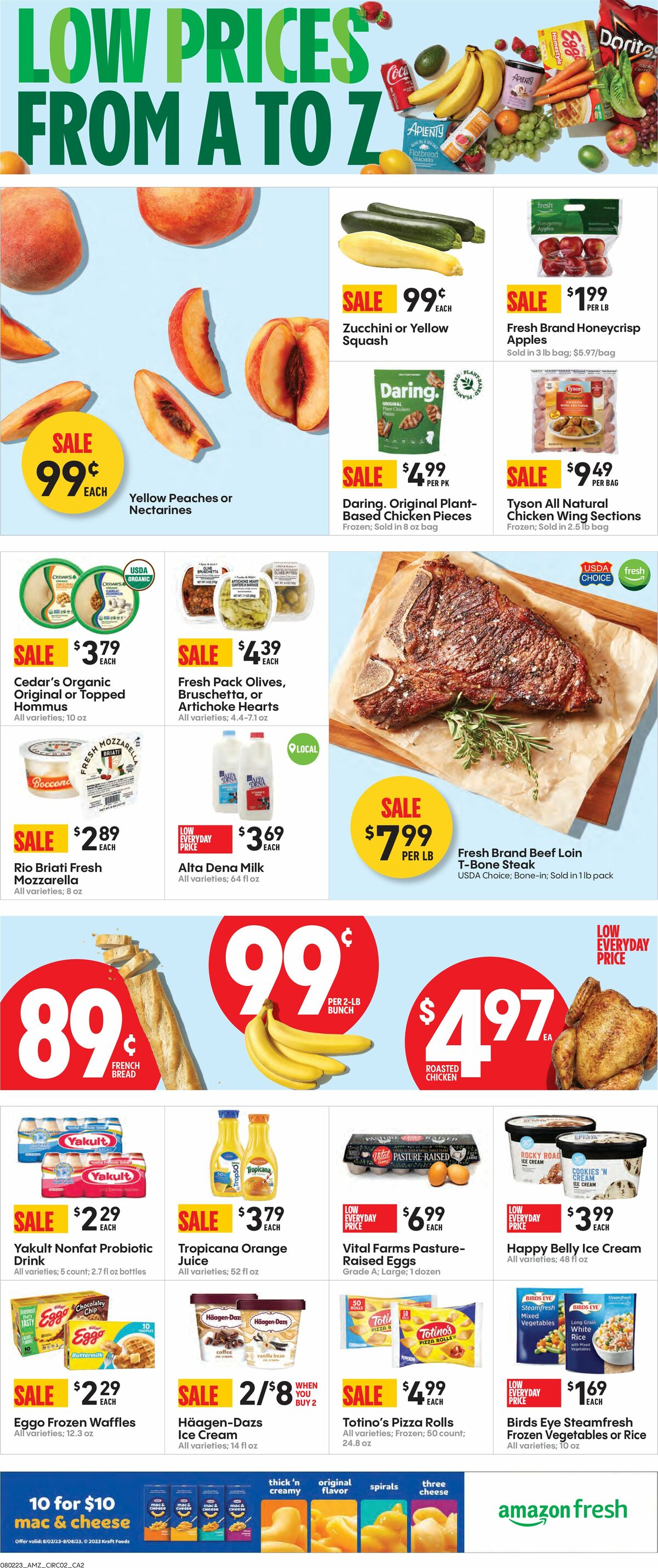 Amazon Fresh Weekly Ad from August 2