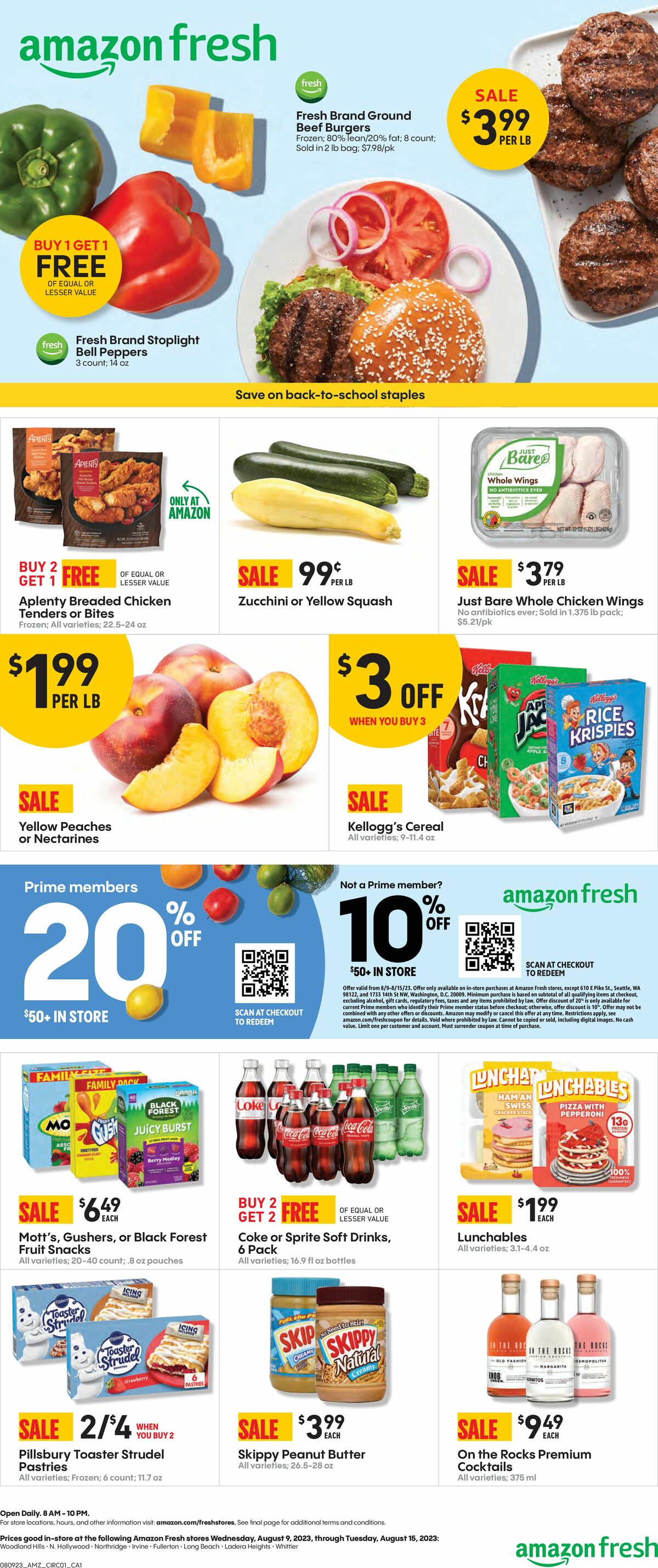 Amazon Fresh Weekly Ad from August 9
