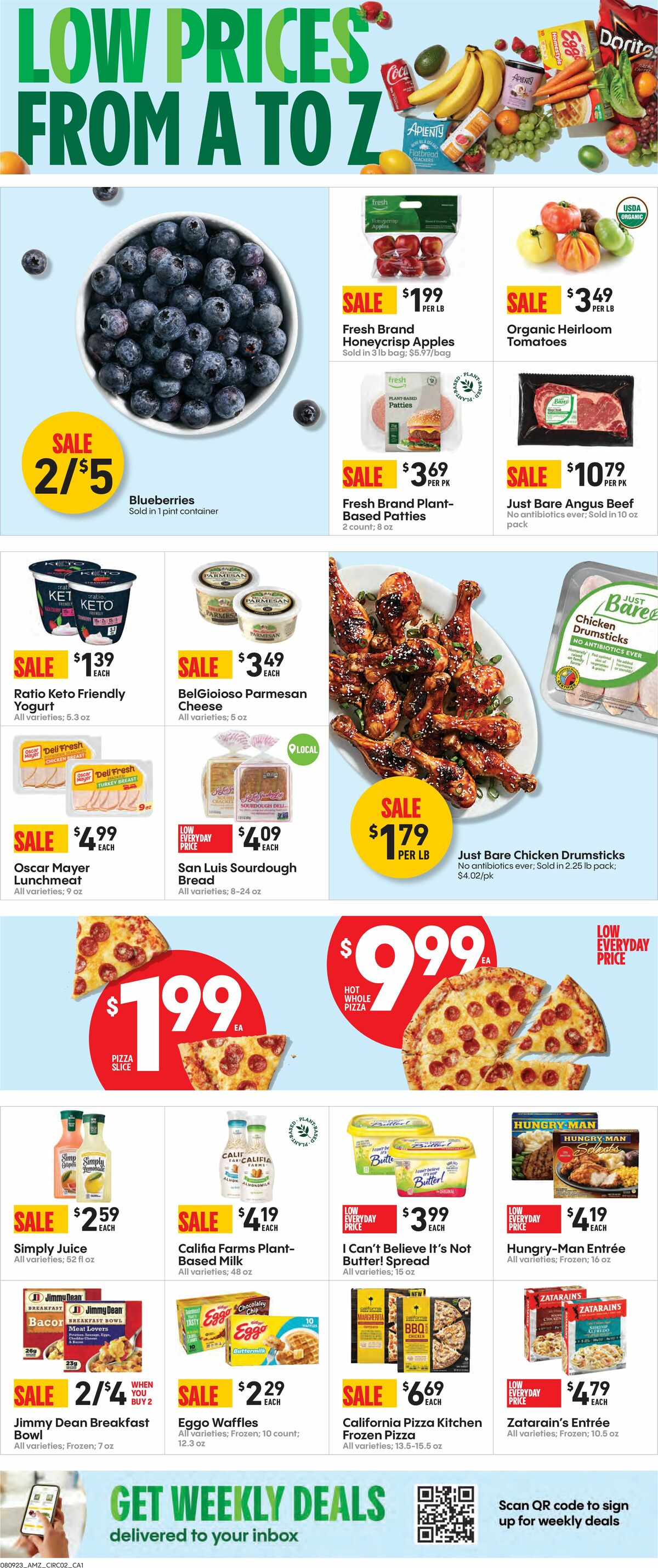 Amazon Fresh Weekly Ad from August 9