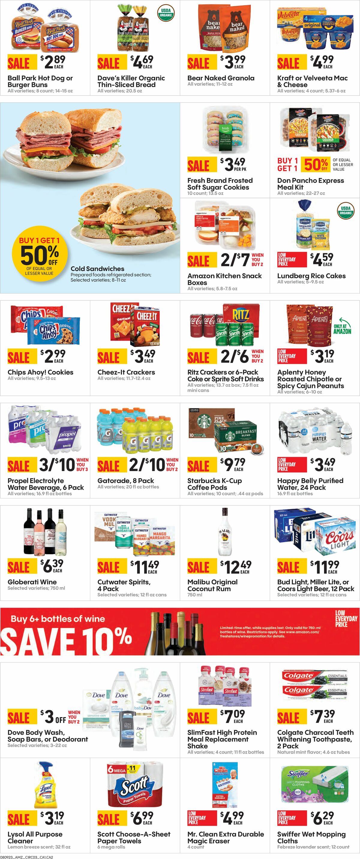 Amazon Fresh Weekly Ad from August 9