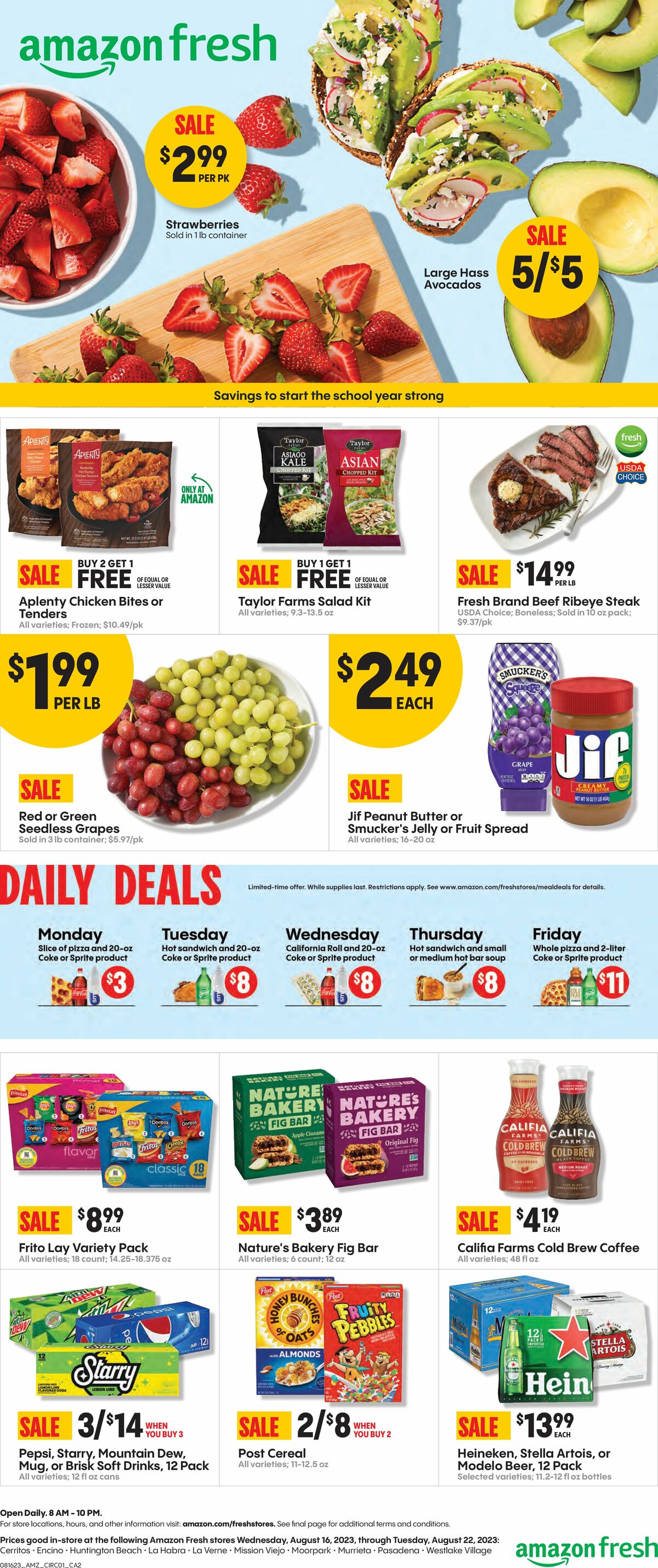 Amazon Fresh Weekly Ad from August 16