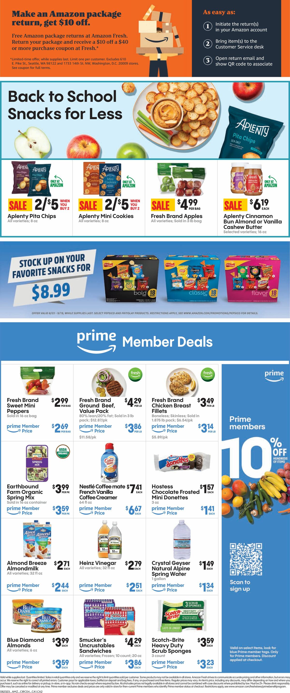 Amazon Fresh Weekly Ad from August 23