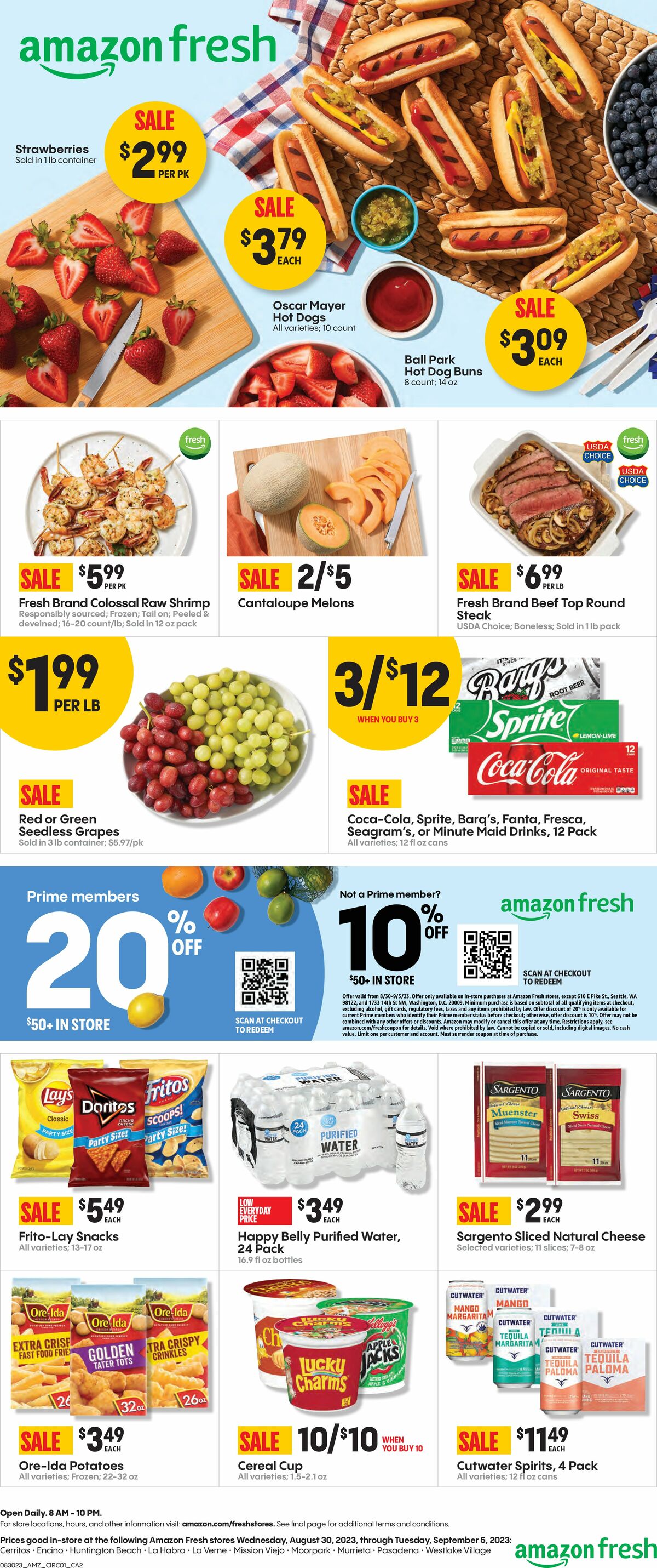 Amazon Fresh Weekly Ad from August 30