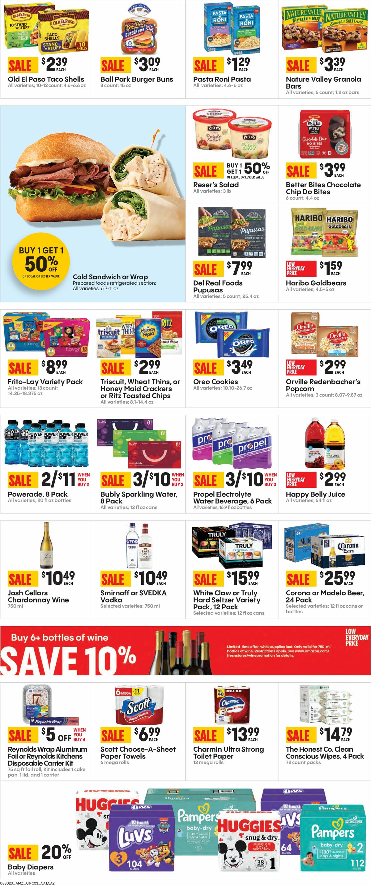 Amazon Fresh Weekly Ad from August 30