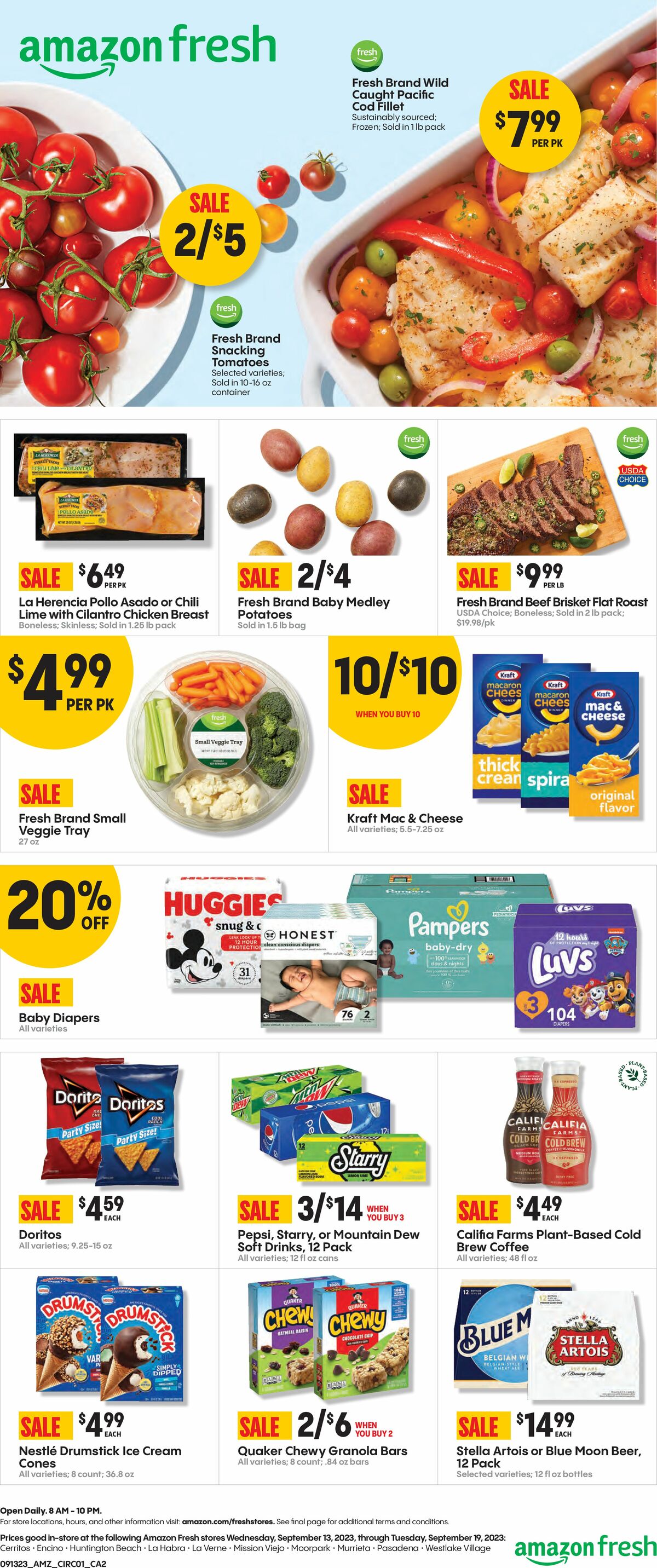 Amazon Fresh Weekly Ad from September 13