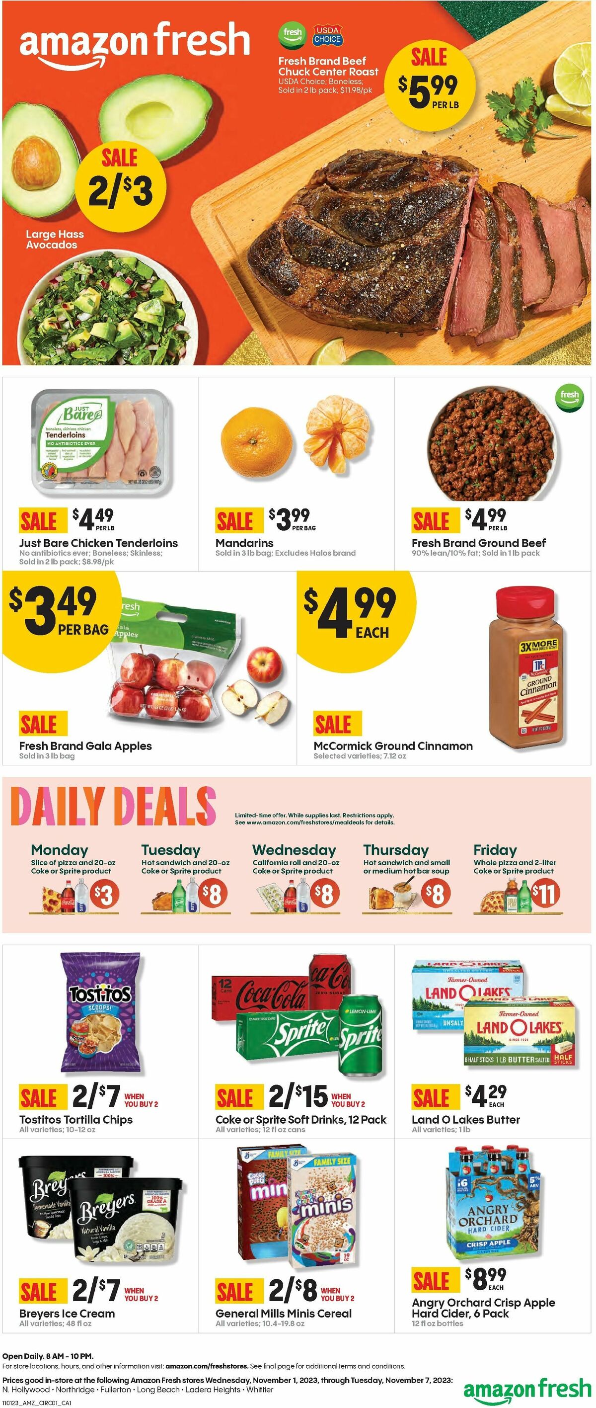 Amazon Fresh Weekly Ad from November 1
