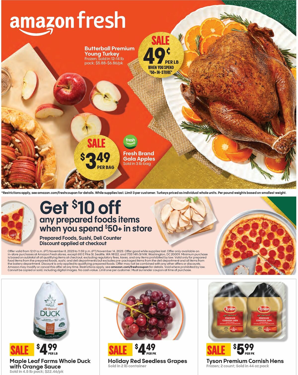 Amazon Fresh Weekly Ad from November 8